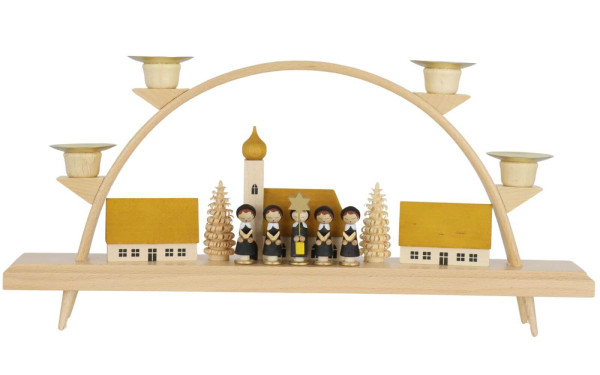 Candle arch currende with village, 32 cm by Richard Glässer_1