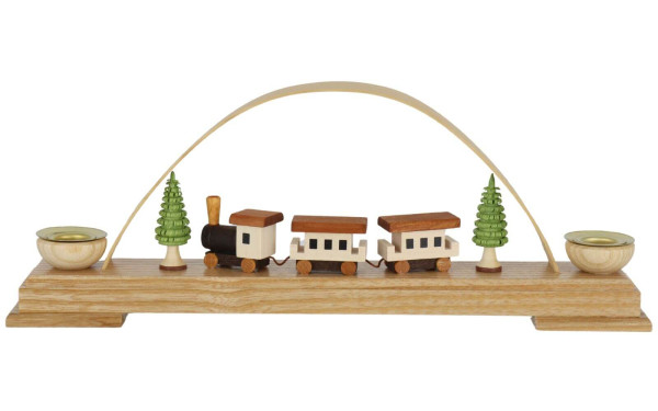 Candle arch with train, 27 cm by Knuth Neuber_1