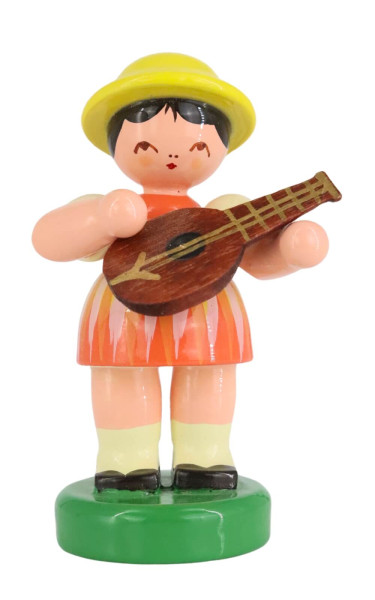 Miniature - Girl with mandolin, 7 cm, colored by Figurenland Uhlig GmbH_1