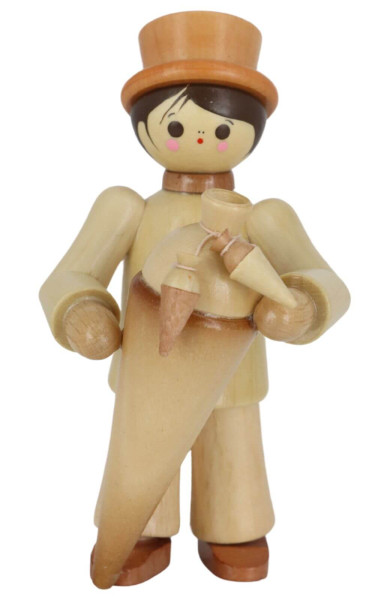 Miniatur Junge mit Zuckertüte, 10 cm von Romy Thiel