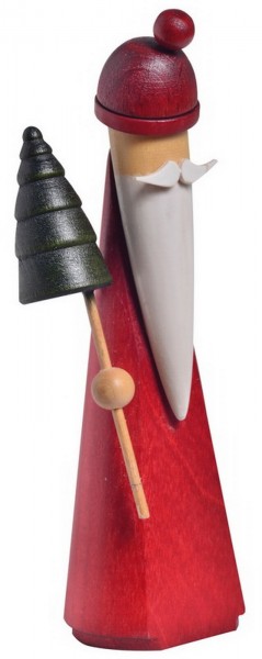 Miniatur Weihnachtsmann mit Baum, modern, 12 cm von KWO