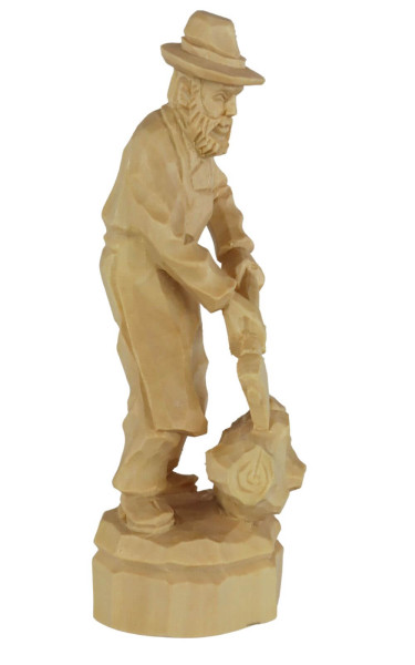 Lumberjack, natural, carved, 25 cm by Schnitzkunst aus dem Erzgebirge_2