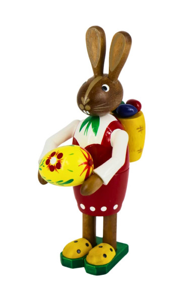 Easter bunny woman with basket and large Easter egg, 15 cm by Figurenland Uhlig GmbH_1